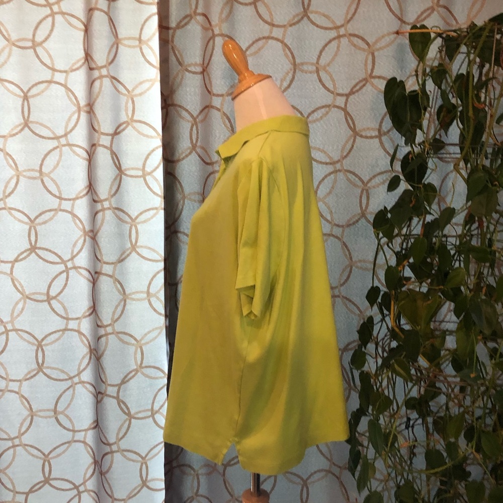 Lands’ End Lime Green Polo Shirt Size 2X (20W-22W) - Picture 3 of 5